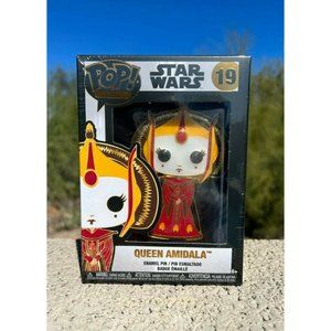 Funko Pop Large Enamel Pin-Star Wars-Queen Amidala (#19 - NEW)